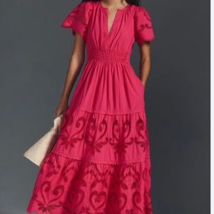 Anthropologie Somerset Maxi Dress in Pink, size XS